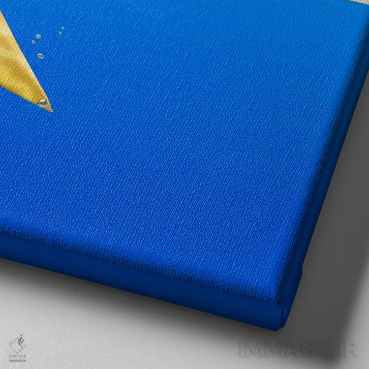 تابلو دکوراتیو اردوی ماهیگیری گربه اثر لوند روزر - نمای نزدیک بافت بوم