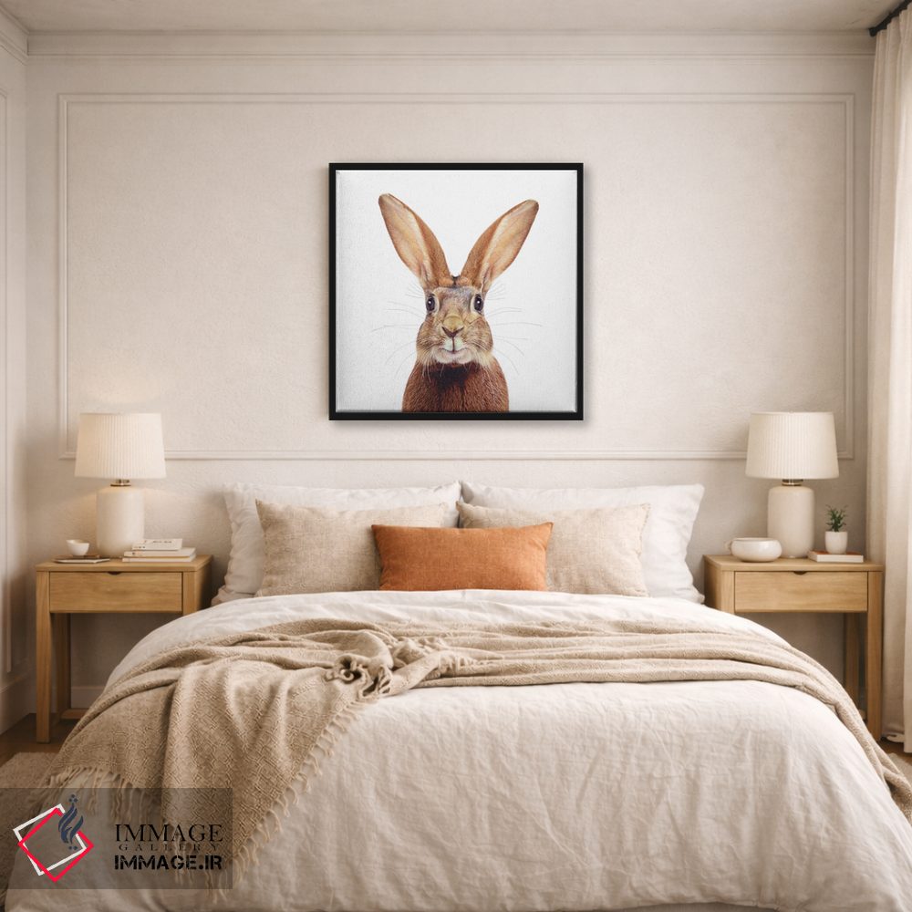 تابلو دکوراتیو خرگوش قهوه ای اثر لوند روزر - D6B