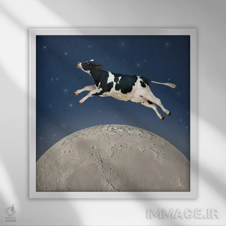 تابلو دکوراتیو خیلی خوشحال اثر لوند روزر - نمای قابدار سفید