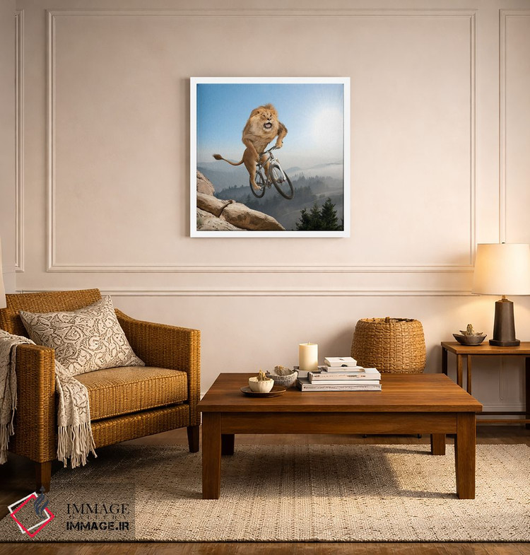 تابلو دکوراتیو شیر کوهستان اثر لوند روزر - D5W