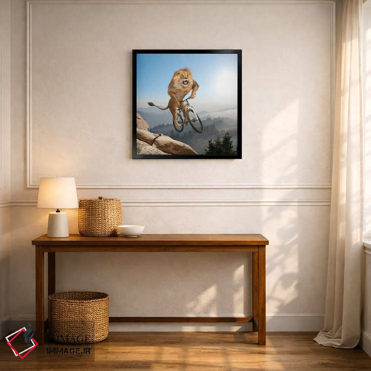تابلو دکوراتیو شیر کوهستان اثر لوند روزر - D6B