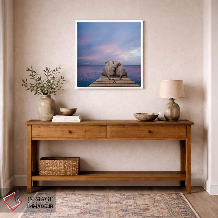 تابلو دکوراتیو اسکله پستاندار بزرگ اثر لوند روزر - D5W