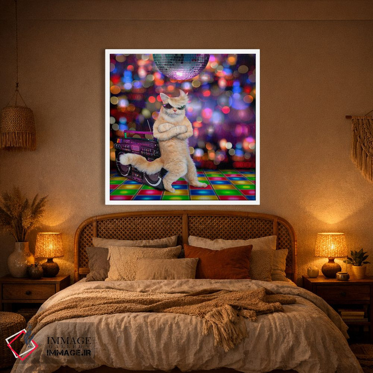 تابلو دکوراتیو گربه خونسرد اثر لوند روزر - D1W
