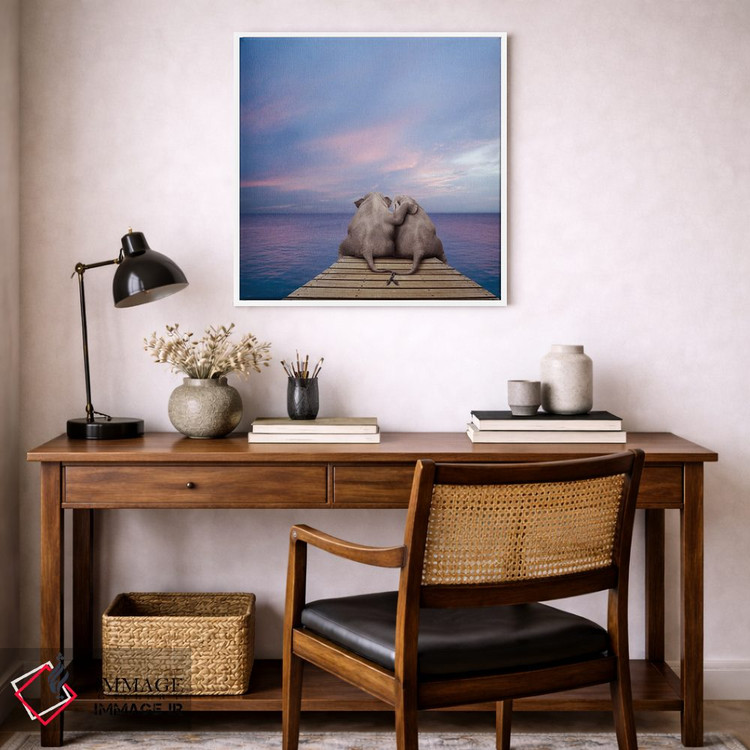 تابلو دکوراتیو اسکله پستاندار بزرگ اثر لوند روزر - D6W