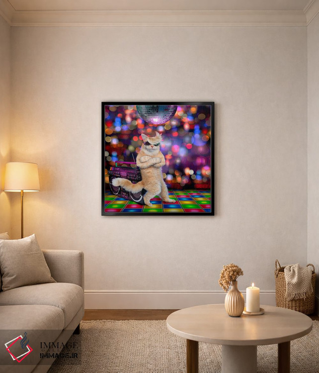 تابلو دکوراتیو گربه خونسرد اثر لوند روزر - D3B