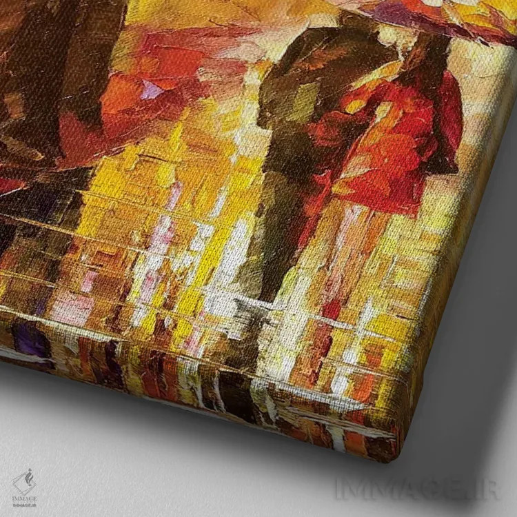 تابلو دکوراتیو احساسات خیالی اثر لئونید آفرموف - نمای نزدیک بافت بوم