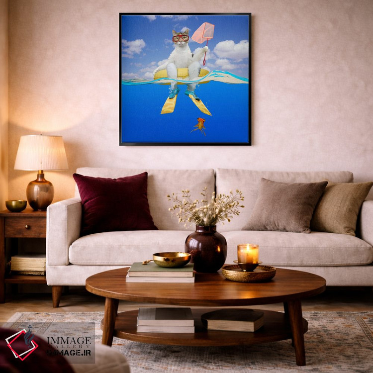 تابلو دکوراتیو اردوی ماهیگیری گربه اثر لوند روزر - D3B