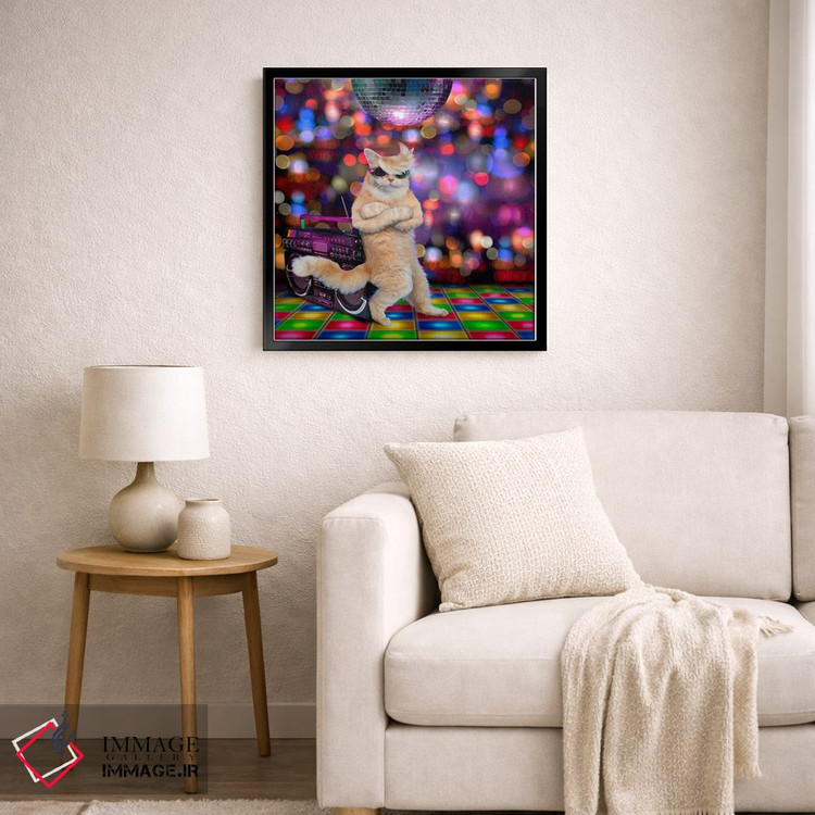تابلو دکوراتیو گربه خونسرد اثر لوند روزر - D6B