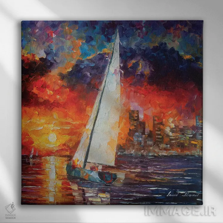 تابلو دکوراتیو شهر رویاها اثر لئونید آفرموف - نمای روبهرو روی دیوار