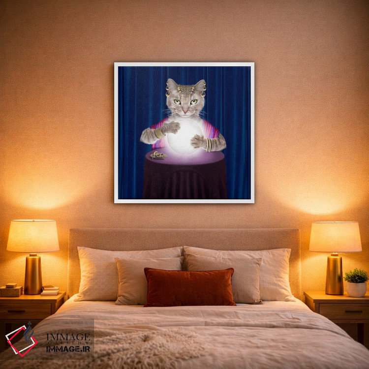 تابلو دکوراتیو گربه فال گیر اثر لوند روزر - D1W