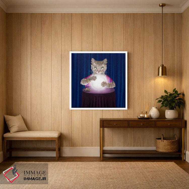 تابلو دکوراتیو گربه فال گیر اثر لوند روزر - D3W