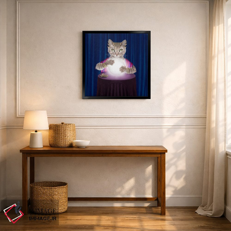 تابلو دکوراتیو گربه فال گیر اثر لوند روزر - D6B