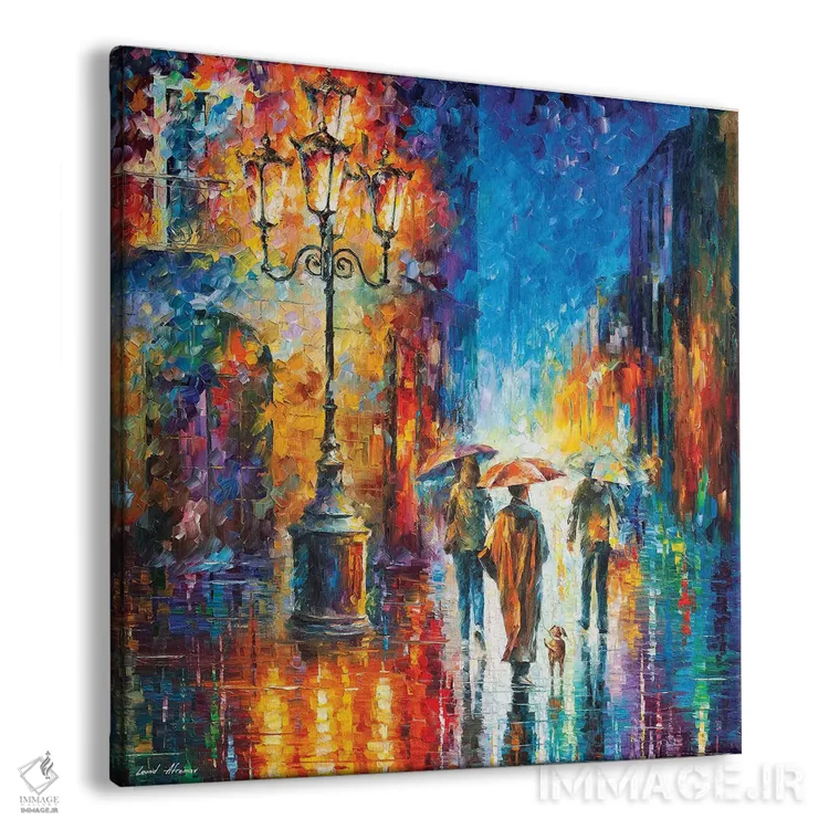 تابلو دکوراتیو باران شدید اثر لئونید آفرموف - نمای پرسپکتیو محصول