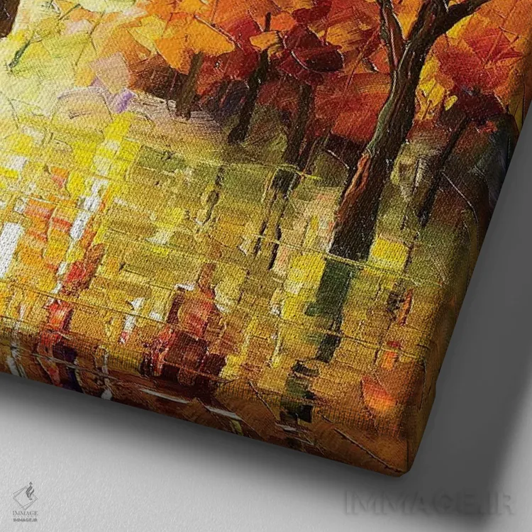 تابلو دکوراتیو پارک سنت جیمز لندن I اثر لئونید آفرموف - نمای نزدیک بافت بوم