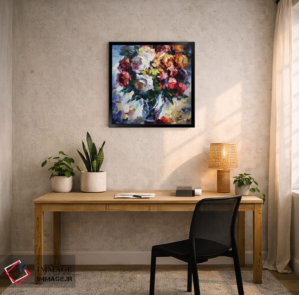 تابلو دکوراتیو گل های رز اثر لئونید آفرموف - D5B