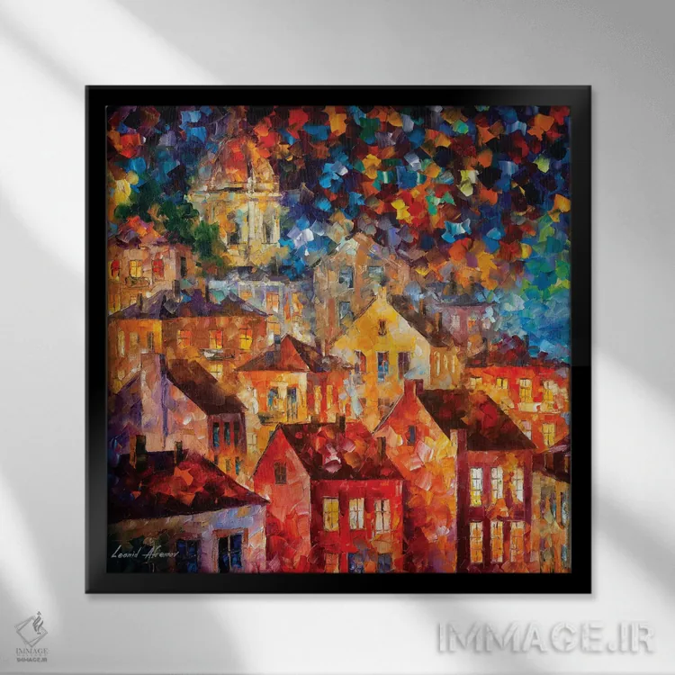 تابلو دکوراتیو تپه های رویایی من اثر لئونید آفرموف - نمای قابدار مشکی