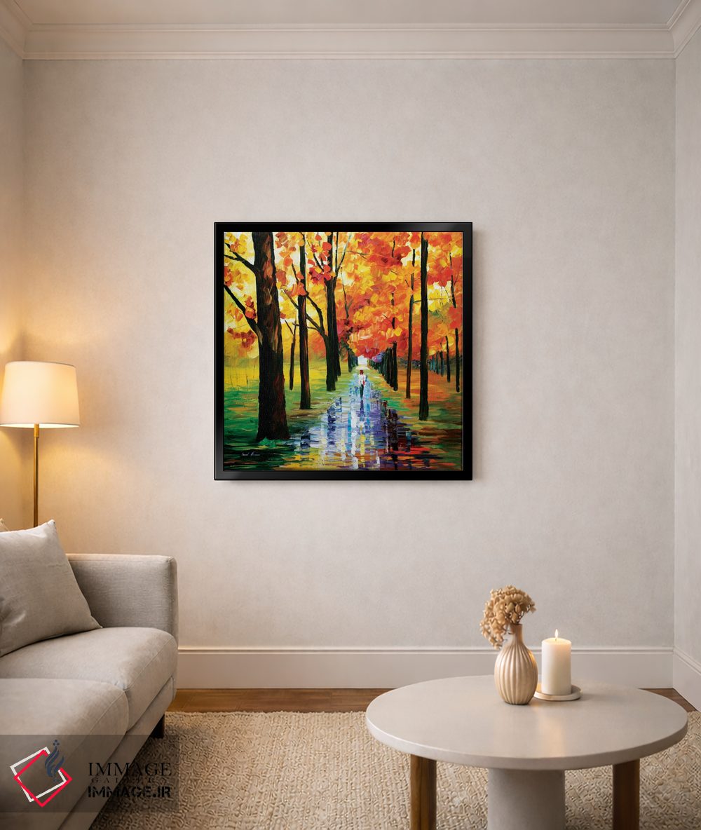 تابلو دکوراتیو باران زرد اثر لئونید آفرموف - D3B