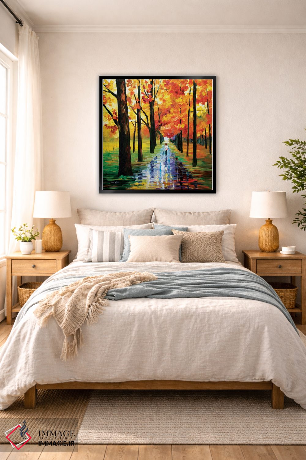 تابلو دکوراتیو باران زرد اثر لئونید آفرموف - D6B