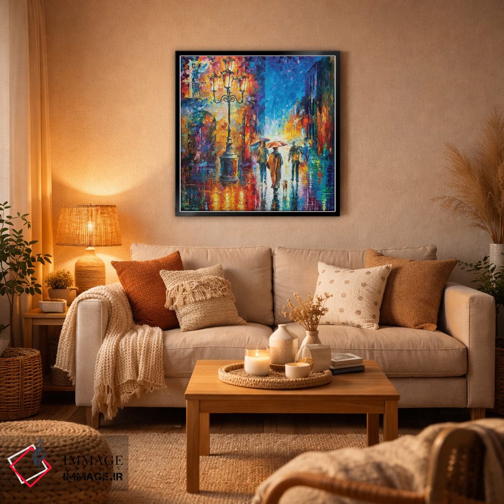 تابلو دکوراتیو باران شدید اثر لئونید آفرموف - D6B