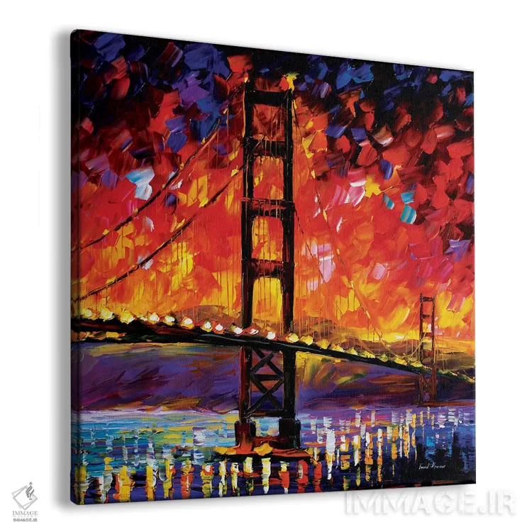 تابلو دکوراتیو پل گلدن گیت اثر لئونید آفرموف - نمای پرسپکتیو محصول
