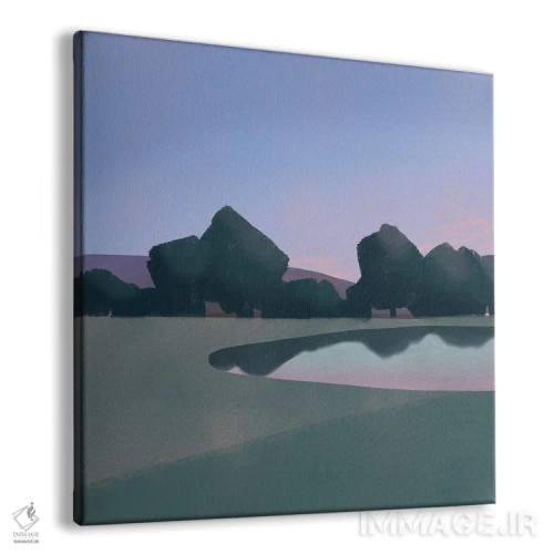 تابلو مینیمال سرزمین بنفش اثر لیتل باور - نمای پرسپکتیو محصول