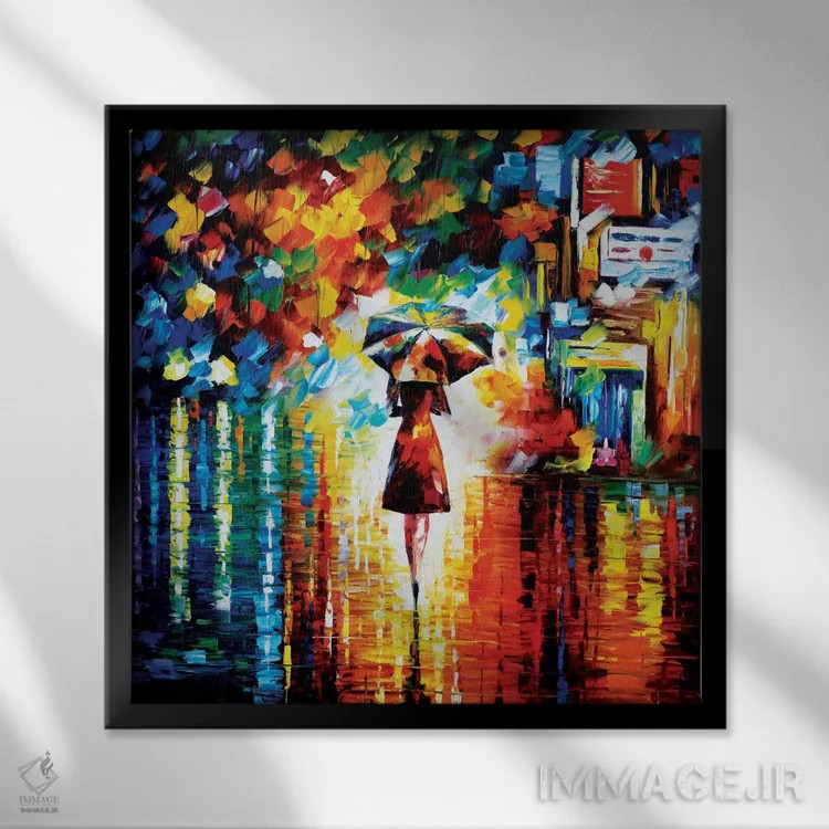تابلو دکوراتیو شاهزاده باران اثر لئونید آفرموف - نمای قابدار مشکی