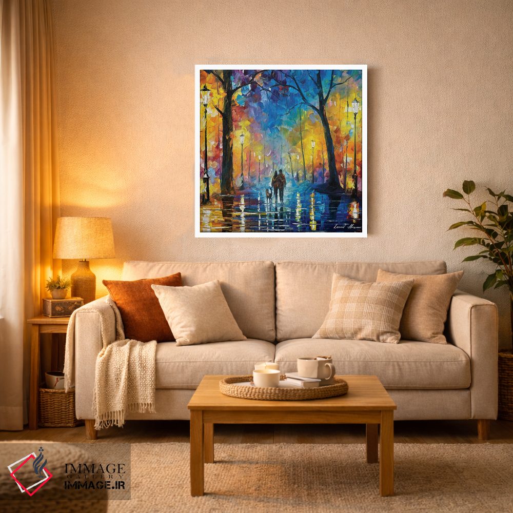 تابلو دکوراتیو پارک بارانی اثر لئونید آفرموف - D2W