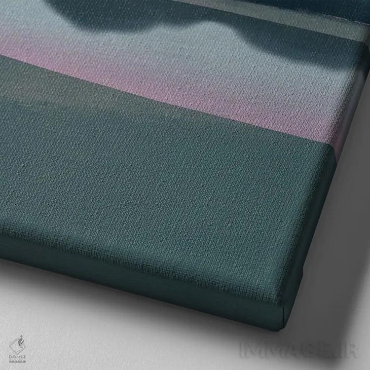 تابلو مینیمال سرزمین بنفش اثر لیتل باور - نمای نزدیک بافت بوم