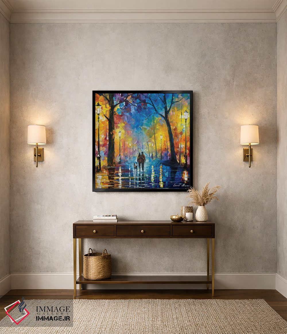 تابلو دکوراتیو پارک بارانی اثر لئونید آفرموف - D4B