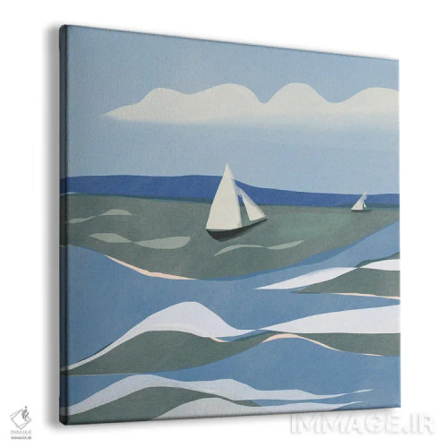تابلو مینیمال دریای خروشان اثر لیتل باور - نمای پرسپکتیو محصول