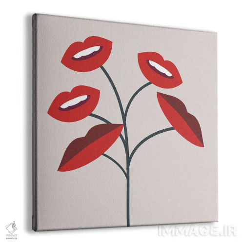 تابلو مدرن گیاه لب ها اثر لیتل باور - نمای پرسپکتیو محصول