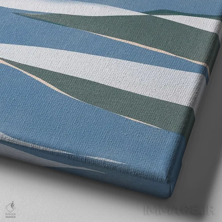 تابلو مینیمال دریای خروشان اثر لیتل باور - نمای نزدیک بافت بوم