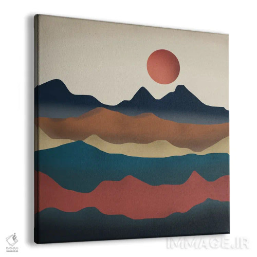 تابلو مینیمال سیاره سرخ اثر لیتل باور - نمای پرسپکتیو محصول