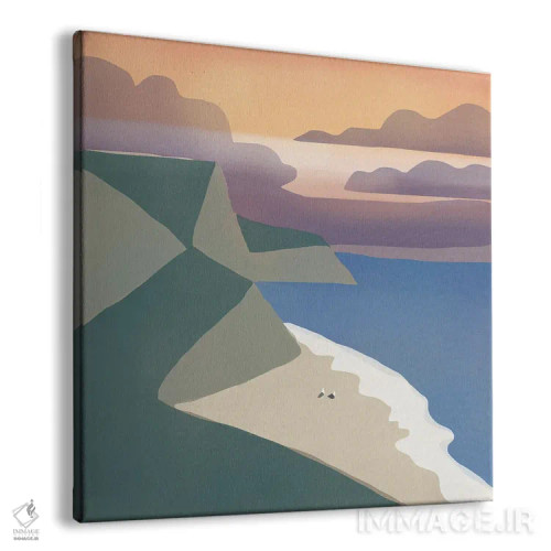 تابلو مینیمال ساحل اختصاصی مرغ دریایی اثر لیتل باور - نمای پرسپکتیو محصول