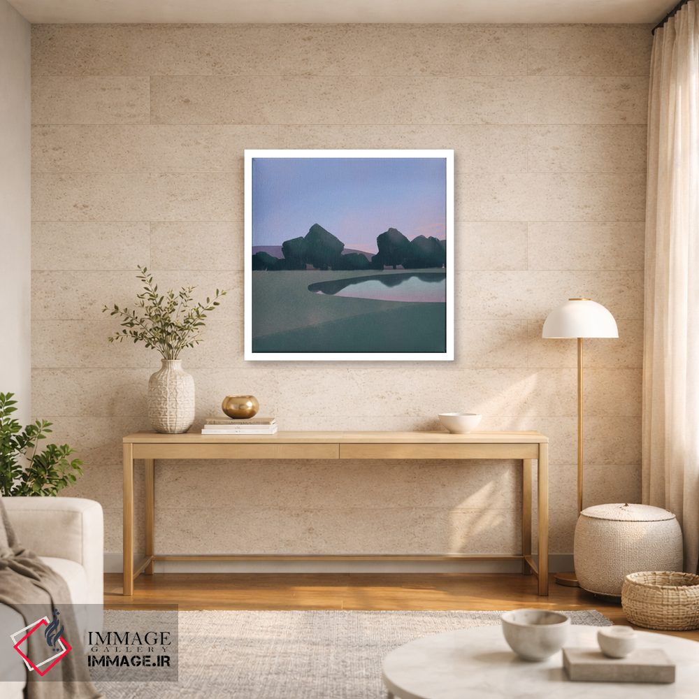 تابلو مینیمال سرزمین بنفش اثر لیتل باور - D2W