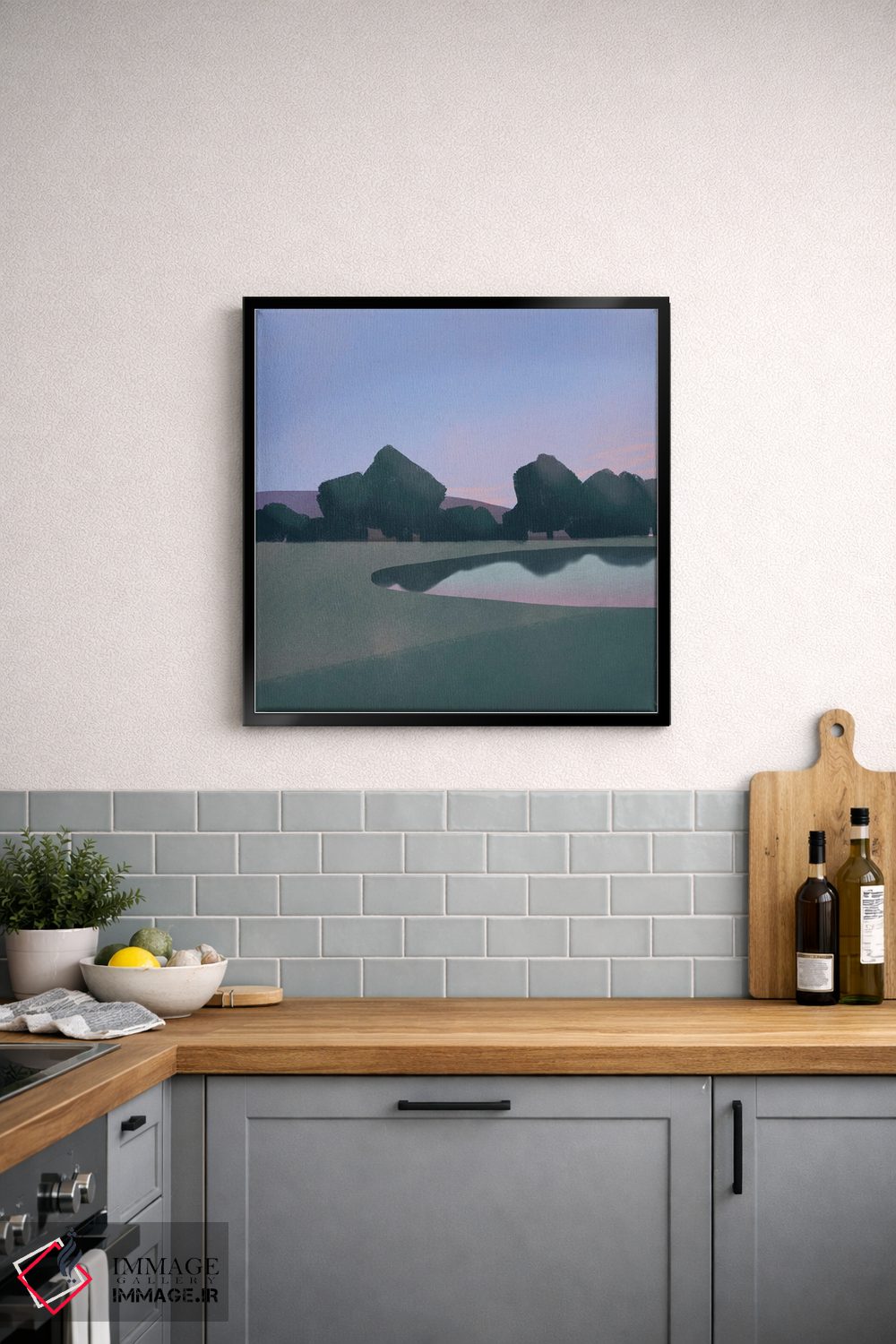 تابلو مینیمال سرزمین بنفش اثر لیتل باور - D5B