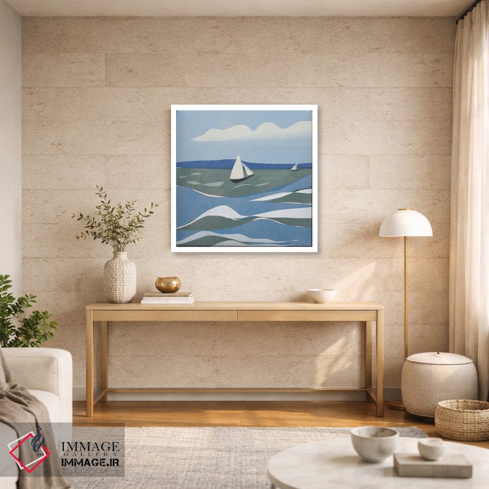 تابلو مینیمال دریای خروشان اثر لیتل باور - D2W