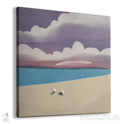 تابلو مینیمال سه مرغ دریایی اثر لیتل باور - نمای پرسپکتیو محصول