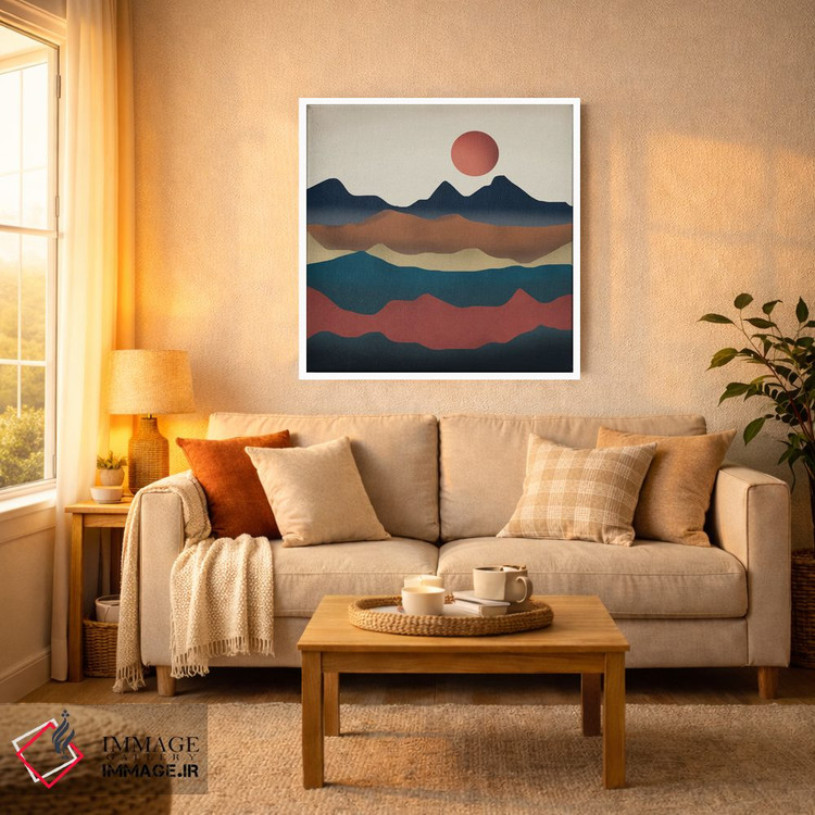 تابلو مینیمال سیاره سرخ اثر لیتل باور - D3W