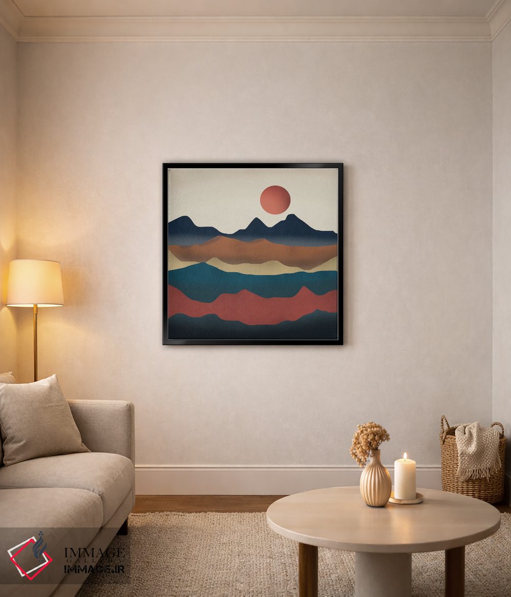 تابلو مینیمال سیاره سرخ اثر لیتل باور - D4B