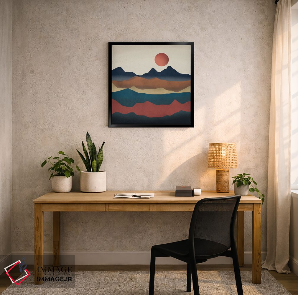 تابلو مینیمال سیاره سرخ اثر لیتل باور - D5B