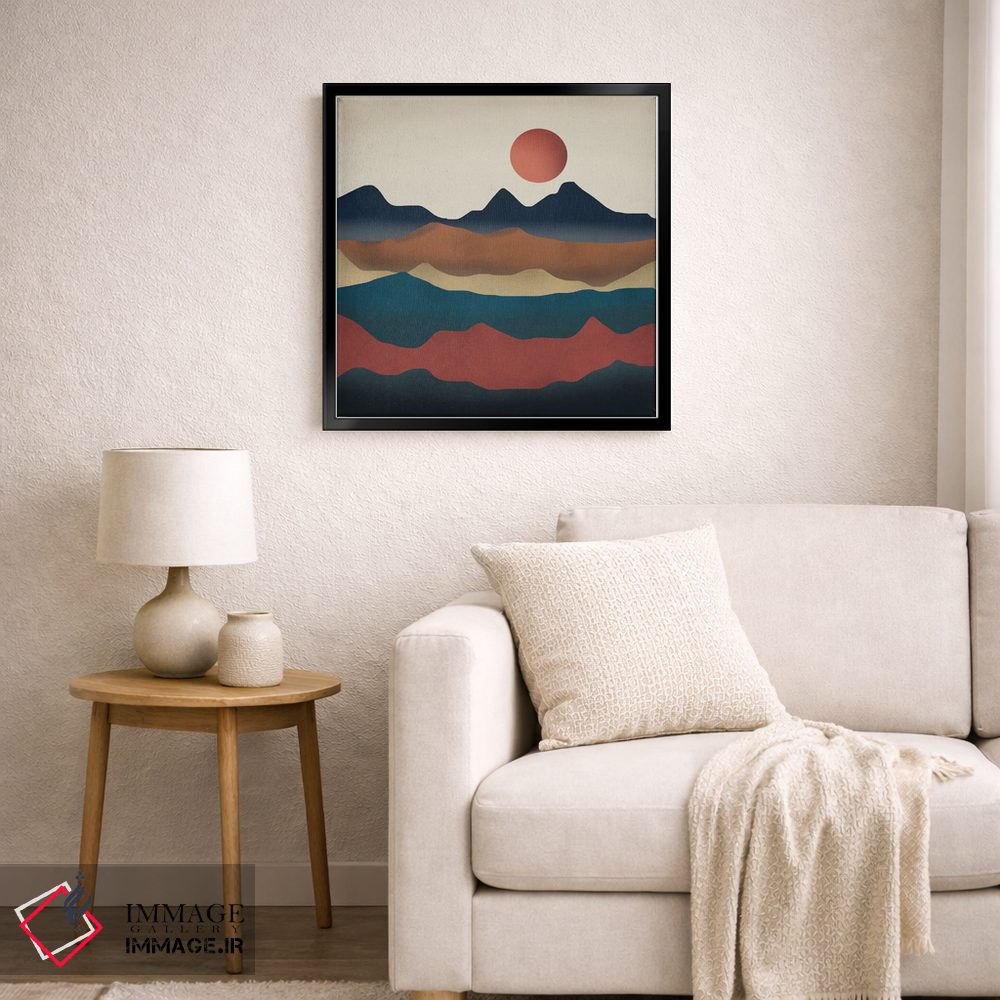 تابلو مینیمال سیاره سرخ اثر لیتل باور - D6B