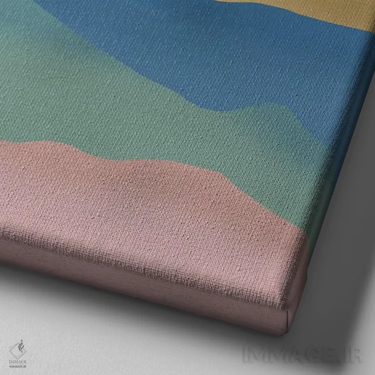 تابلو مینیمال سیاره فانتزی اثر لیتل باور - نمای نزدیک بافت بوم