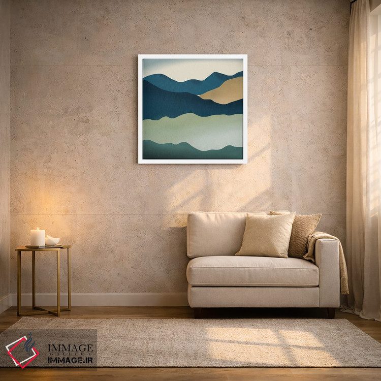 تابلو مینیمال تپه های فانتزی اثر لیتل باور - D2W
