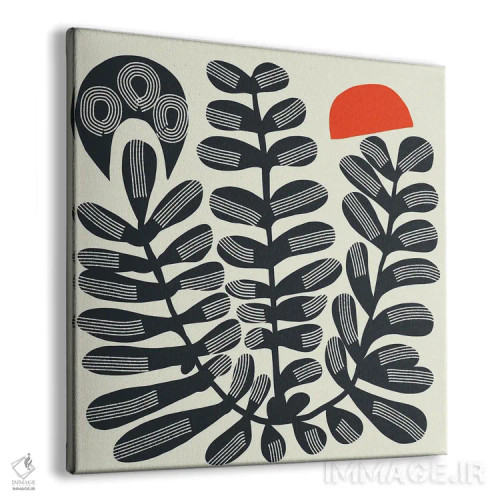 تابلو انتزاعی گیاه سه سر بوهو اثر لیتل باور - نمای پرسپکتیو محصول