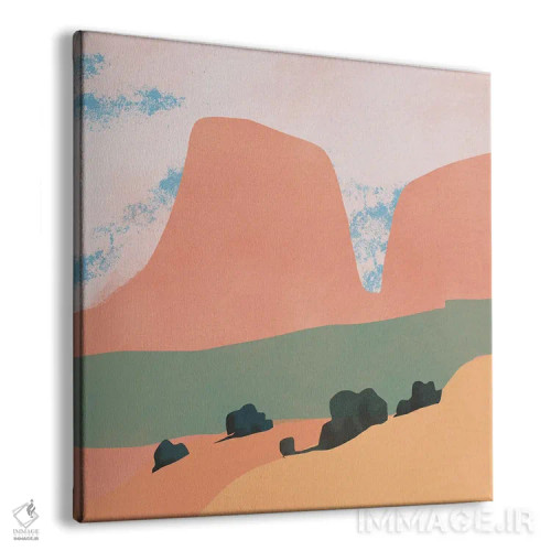 تابلو مینیمال چهار درختچه اثر لیتل باور - نمای پرسپکتیو محصول