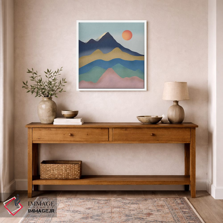 تابلو مینیمال سیاره فانتزی اثر لیتل باور - D5W