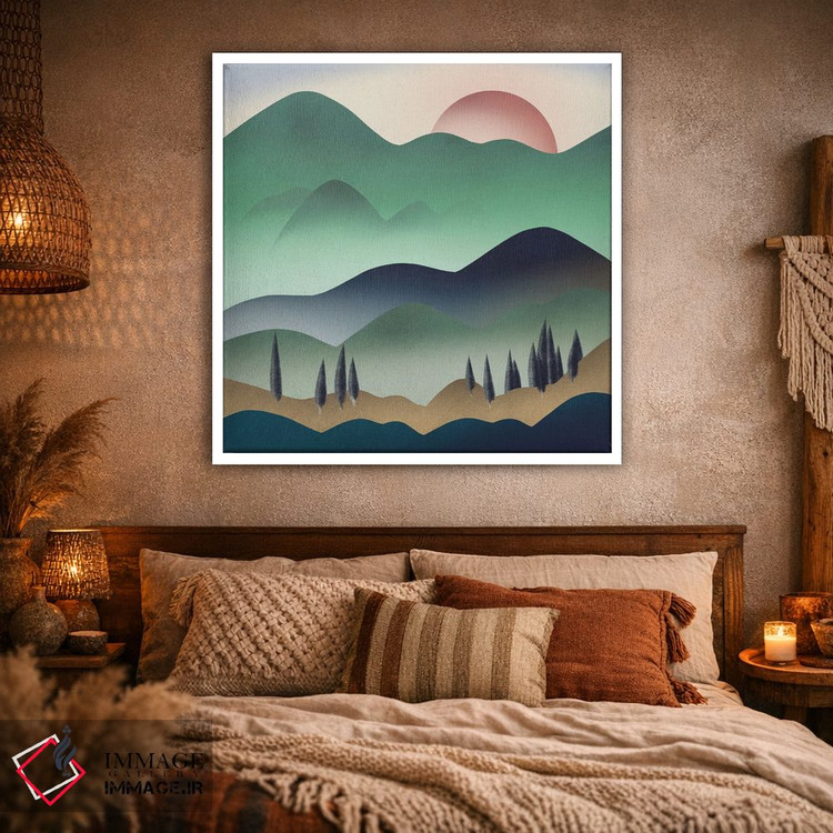 تابلو مینیمال تپه طلایی اثر لیتل باور - D1W