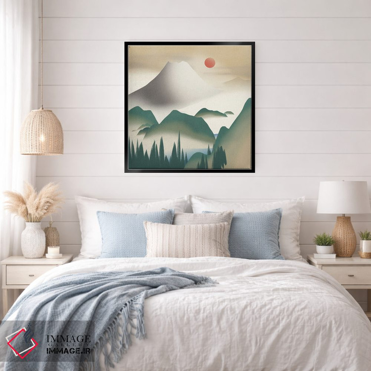 تابلو مینیمال کوه خاکستری اثر لیتل باور - D5B