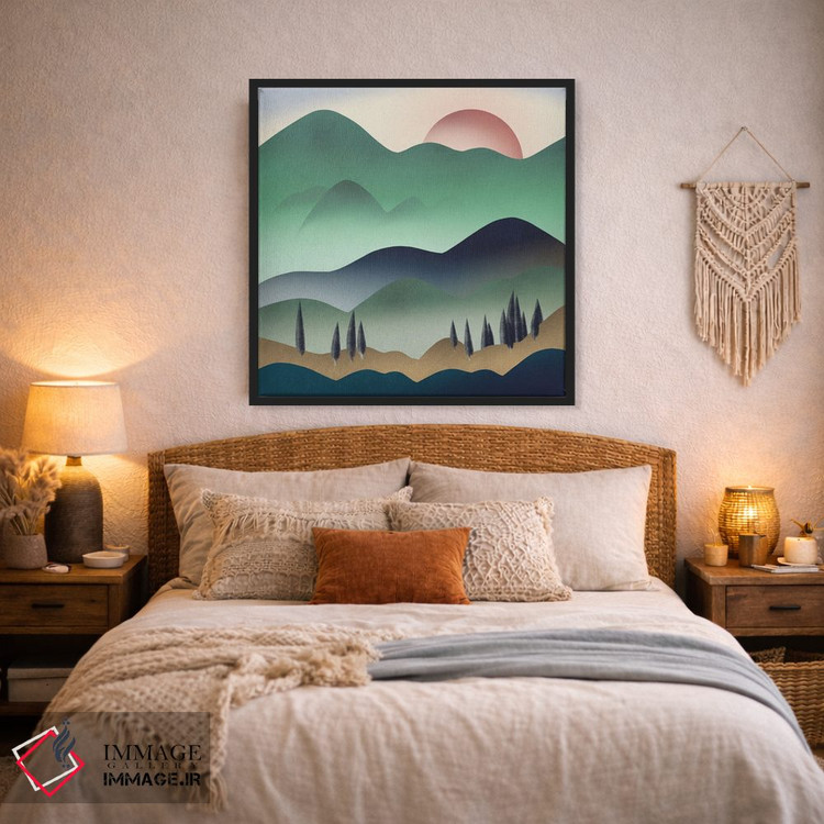 تابلو مینیمال تپه طلایی اثر لیتل باور - D2B